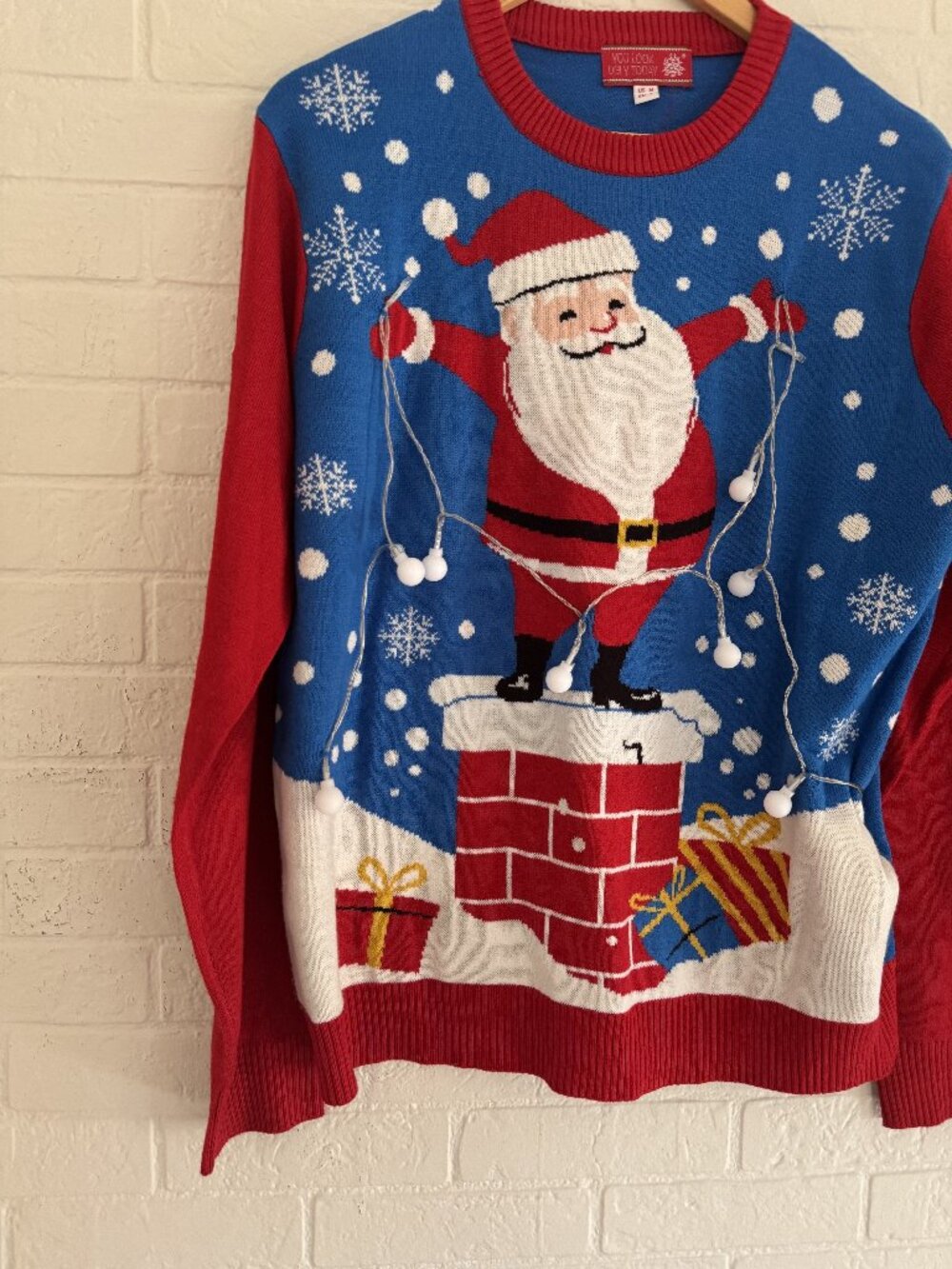 You Look Ugly Today Light Up Christmas Sweater US M NAW6H-g1